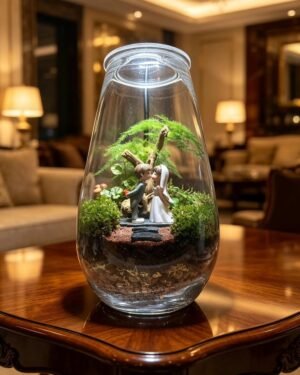 Enchanted Wedding Day Terrarium- Nature Petals