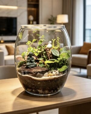 Serenity Zen Buddha Terrarium- Nature Petals