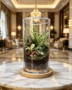 The Emerald Cylinder Terrarium- Nature Petals
