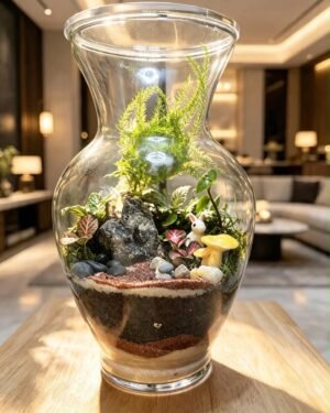The Enchanted Forest Hourglass Terrarium- Nature Petals