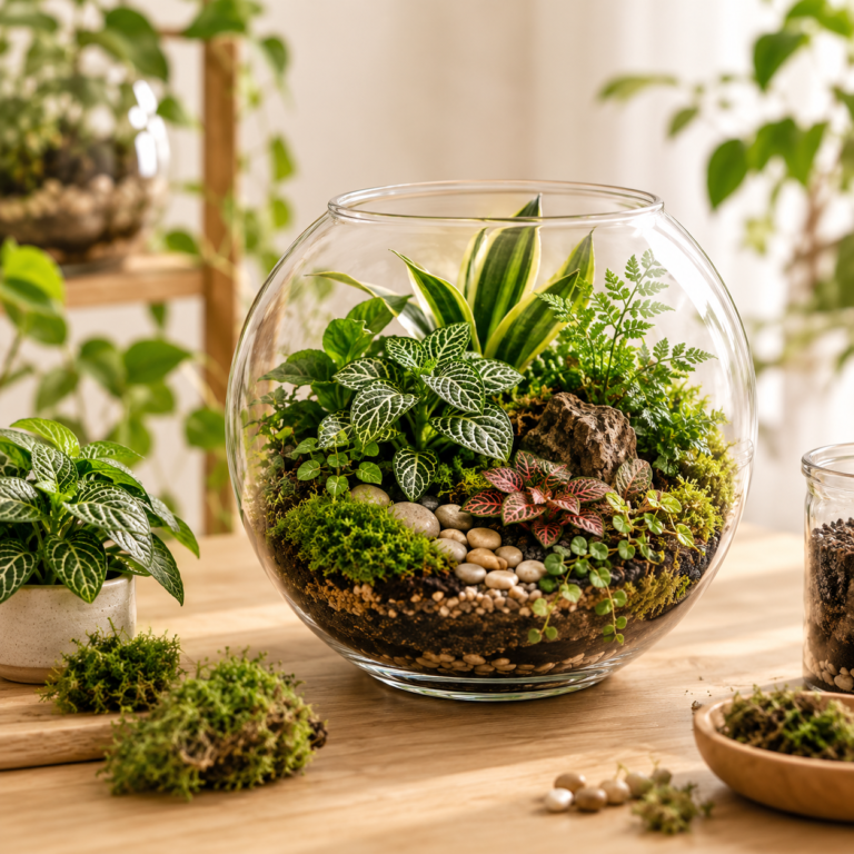 terrarium plants customizable banner